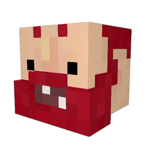 Miko42 Minecraft avatar head, 3D render
