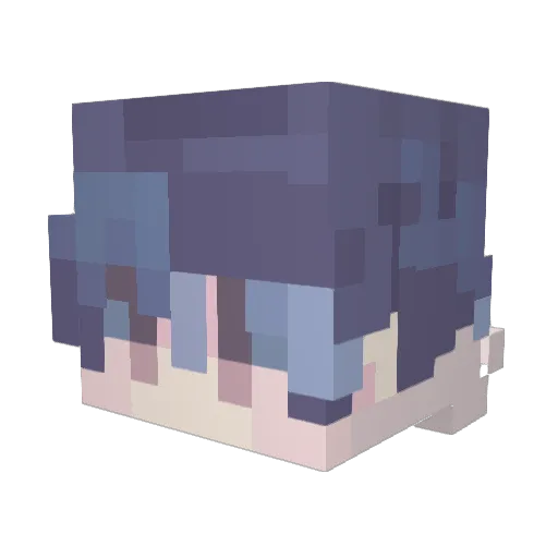 MikoBiko Minecraft avatar head, 3D render