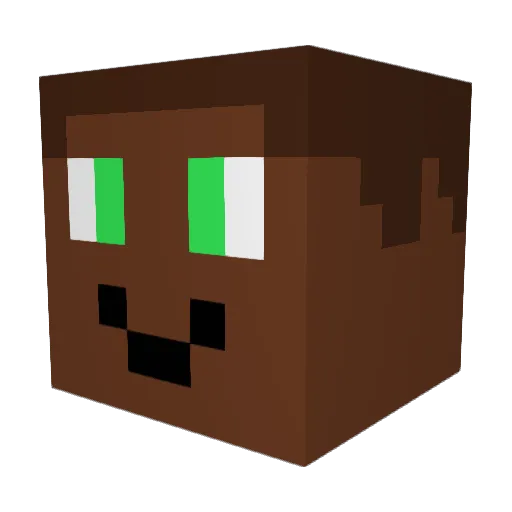 MikoJir Minecraft avatar head, 3D render