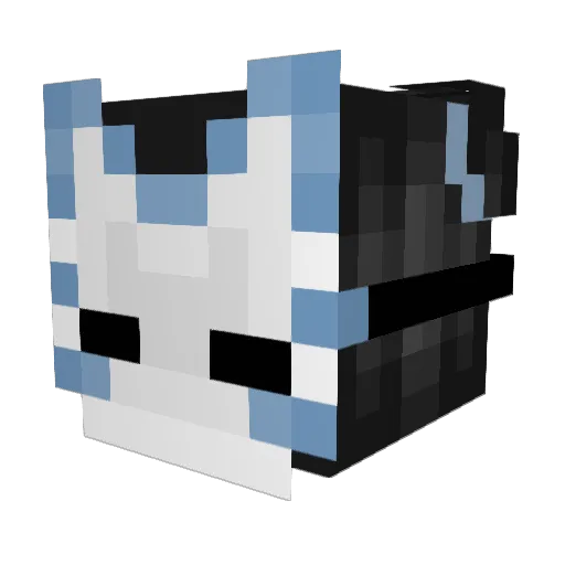 MikoKitsu Minecraft avatar head, 3D render