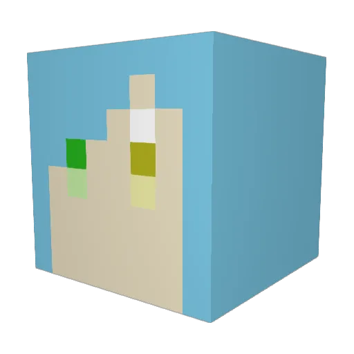MikoMikoMiii Minecraft avatar head, 3D render