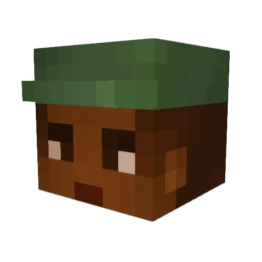MikoReals Minecraft avatar head, 3D render