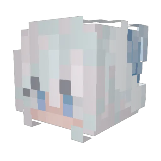 Miko_Selene Minecraft avatar head, 3D render