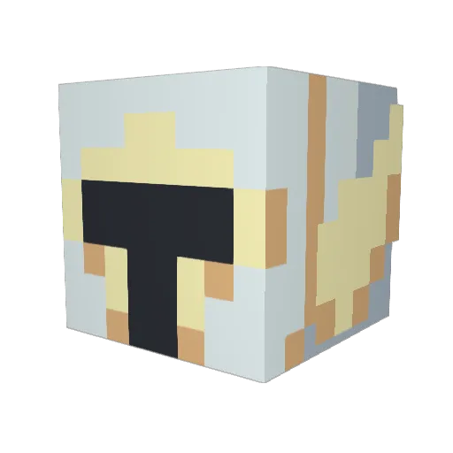 Miko_________ Minecraft avatar head, 3D render