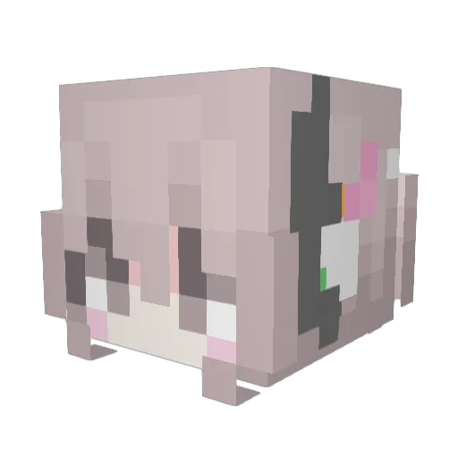 Mikokopops Minecraft avatar head, 3D render