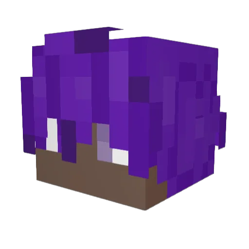 Mikokyoly Minecraft avatar head, 3D render