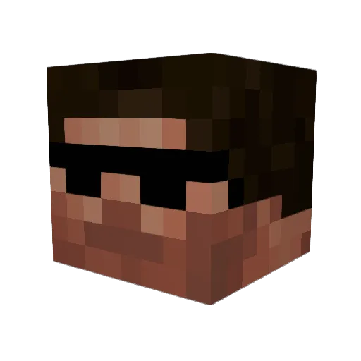 MikolaPlay Minecraft avatar head, 3D render