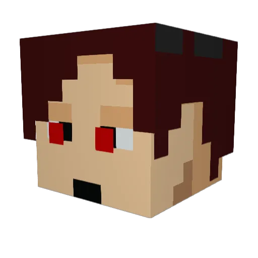 MikolajKK Minecraft avatar head, 3D render