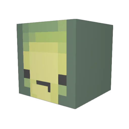 Mikomali Minecraft avatar head, 3D render