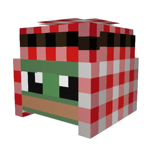 Mikoporu1 Minecraft avatar head, 3D render