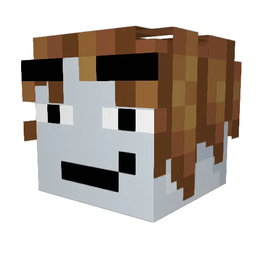 Mikoreeji Minecraft avatar head, 3D render