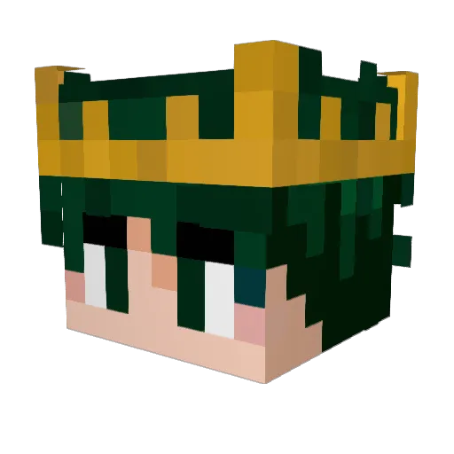 Mikosikora Minecraft avatar head, 3D render