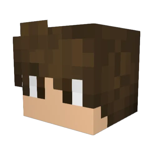 Mikouttv07 Minecraft avatar head, 3D render