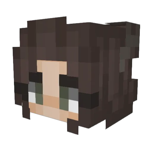 Mikoyoh Minecraft avatar head, 3D render