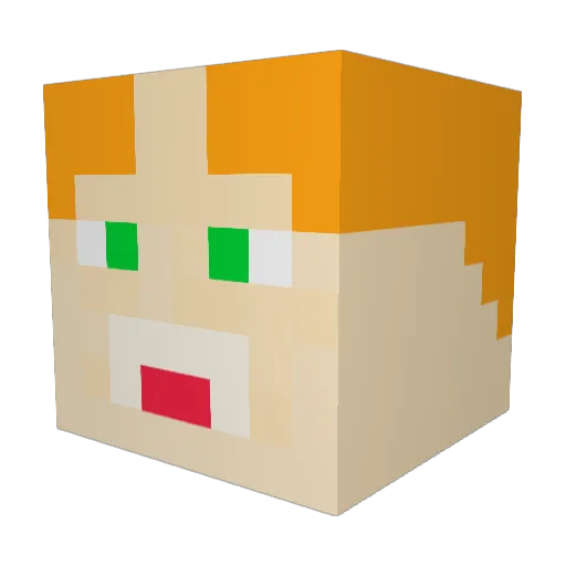 Mikozgamervlog98 Minecraft avatar head, 3D render