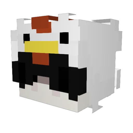 Mikr8888 Minecraft avatar head, 3D render