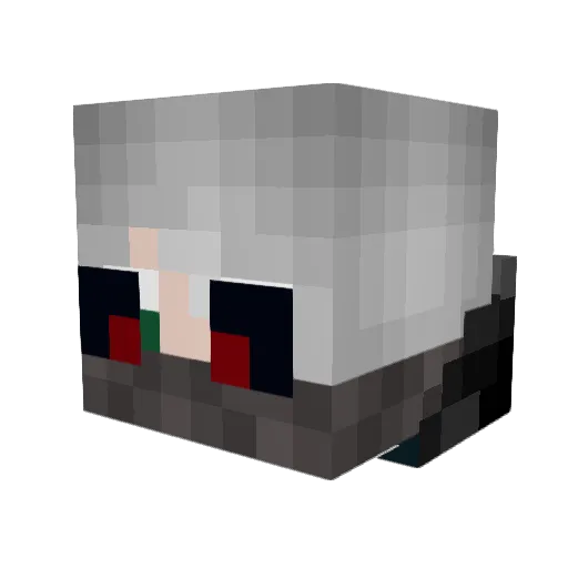 Mikrados Minecraft avatar head, 3D render