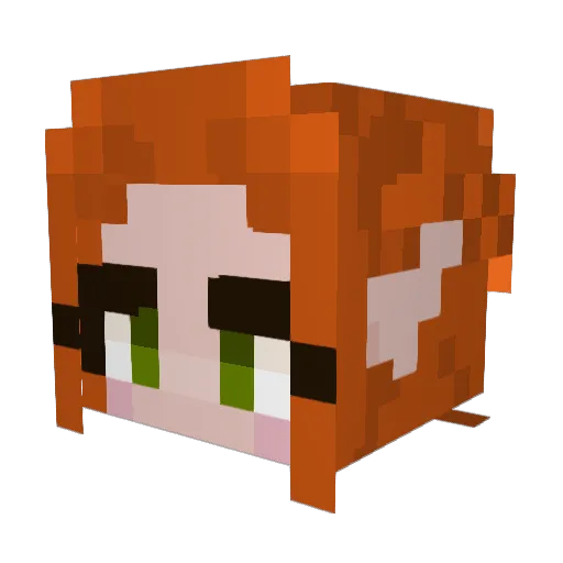 Mikrobi9 Minecraft avatar head, 3D render