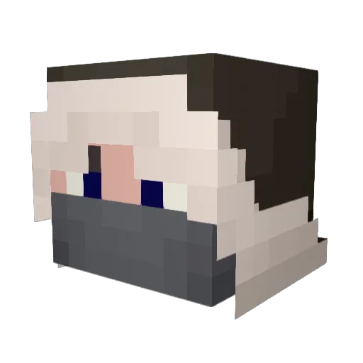 Mikrochelick Minecraft avatar head, 3D render