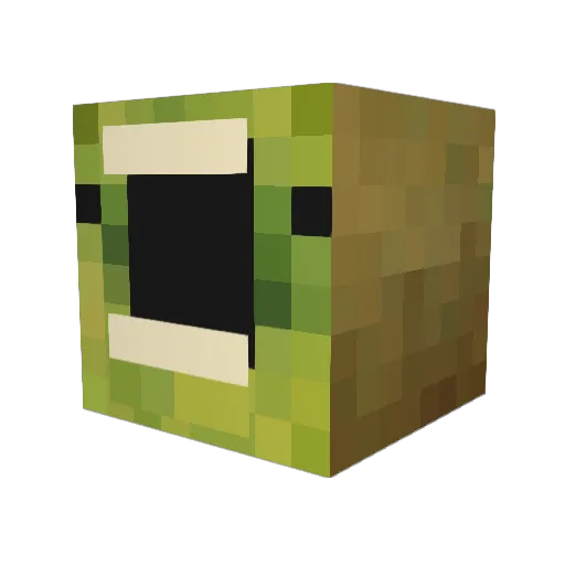 Mikrofalowk Minecraft avatar head, 3D render