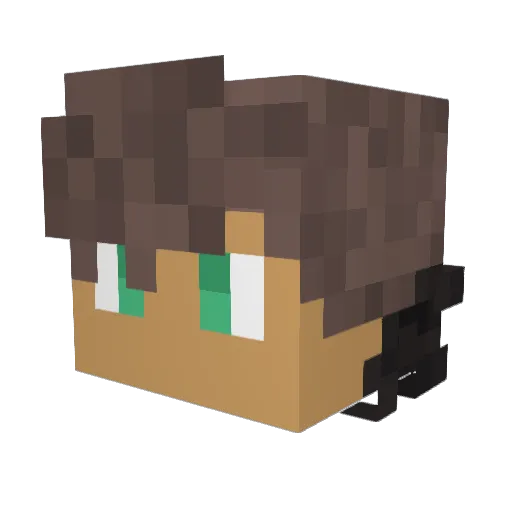 Mikroozo Minecraft avatar head, 3D render