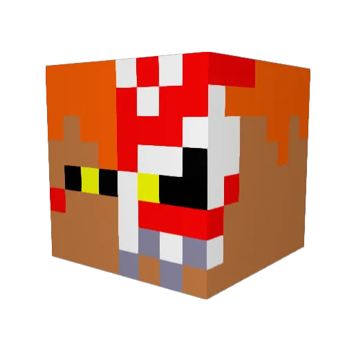 Mikrowelle10 Minecraft avatar head, 3D render