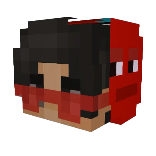MiksBan Minecraft avatar head, 3D render