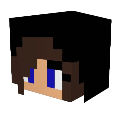 Miksamik Minecraft avatar head, 3D render