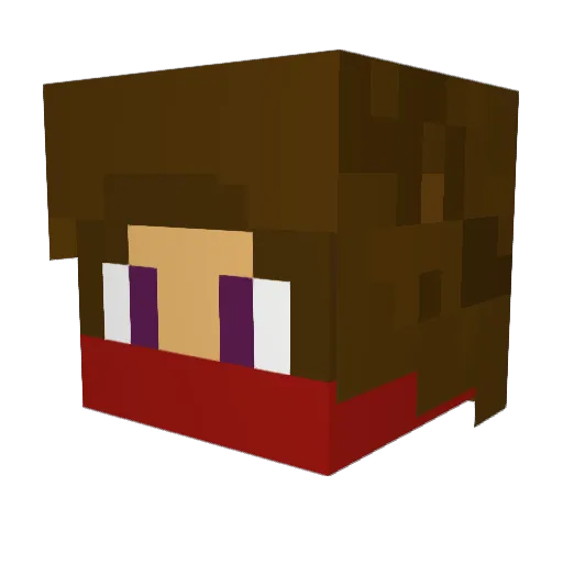 Mikser861 Minecraft avatar head, 3D render
