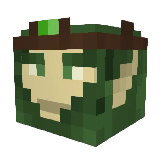 MiksonPL Minecraft avatar head, 3D render