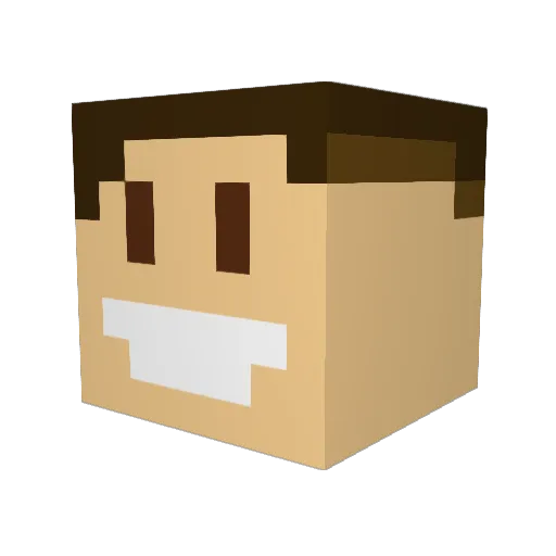 Mikstar77 Minecraft avatar head, 3D render