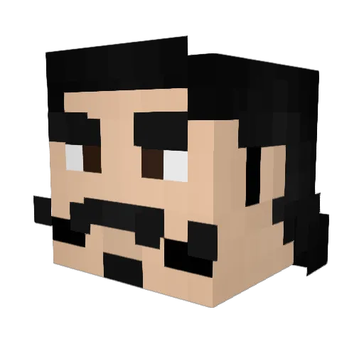 Miksuy Minecraft avatar head, 3D render