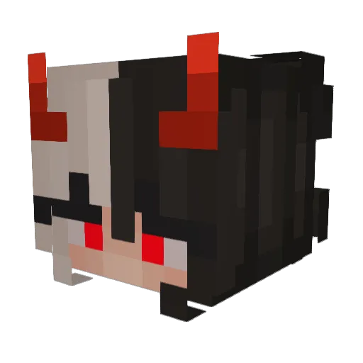 Miksx Minecraft avatar head, 3D render