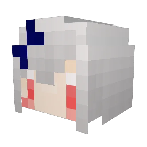 Miku1337 Minecraft avatar head, 3D render
