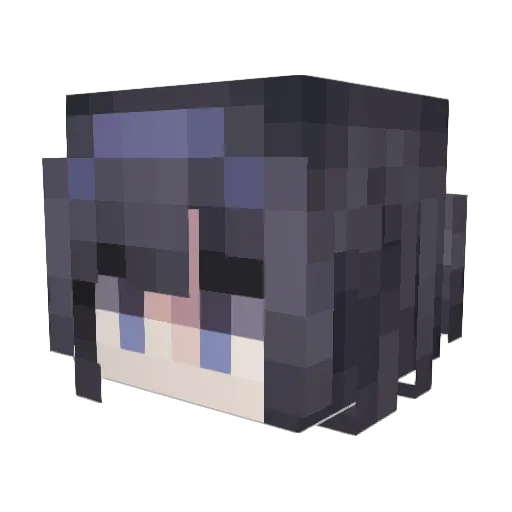 Miku1999 Minecraft avatar head, 3D render