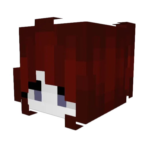 Miku436 Minecraft avatar head, 3D render