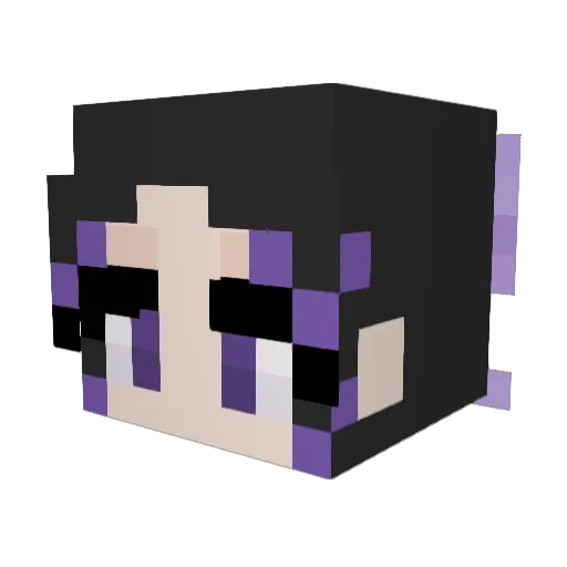 MikuBestGirl Minecraft avatar head, 3D render