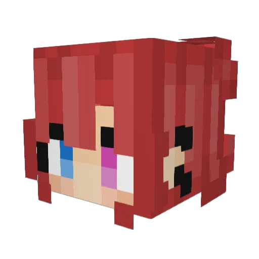MikuEasy Minecraft avatar head, 3D render