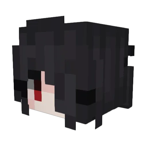 MikuL9 Minecraft avatar head, 3D render