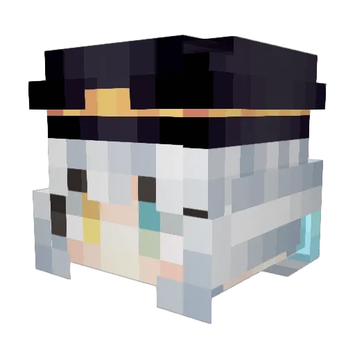 MikuZion Minecraft avatar head, 3D render