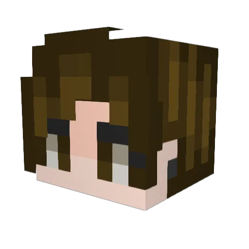 Miku_Bot Minecraft avatar head, 3D render