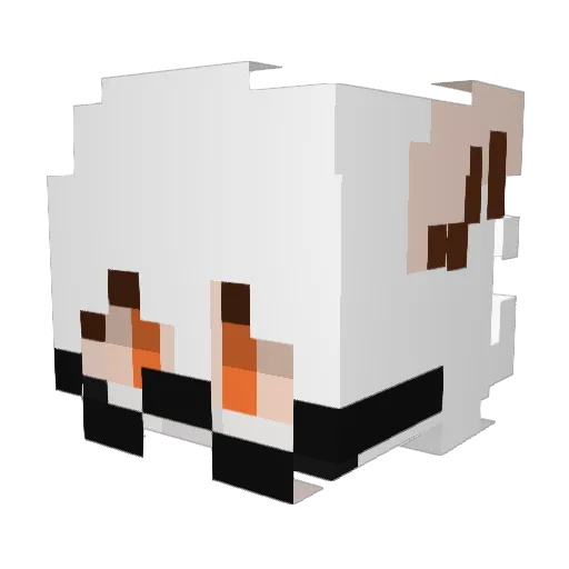 Miku_Creature Minecraft avatar head, 3D render