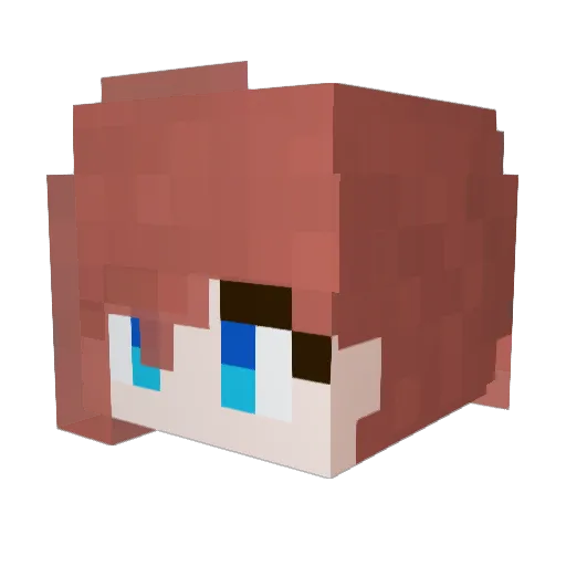 Miku_NaKano3 Minecraft avatar head, 3D render