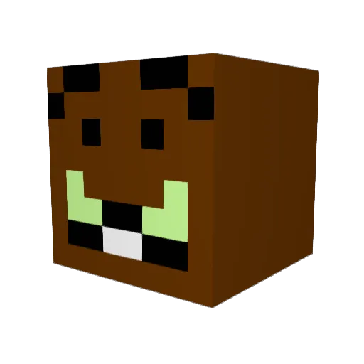 Mikuli_ Minecraft avatar head, 3D render