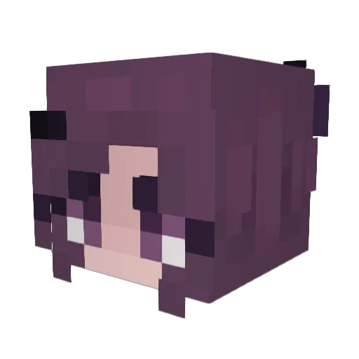 Mikulinka Minecraft avatar head, 3D render