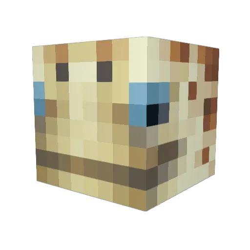 Mikun78 Minecraft avatar head, 3D render