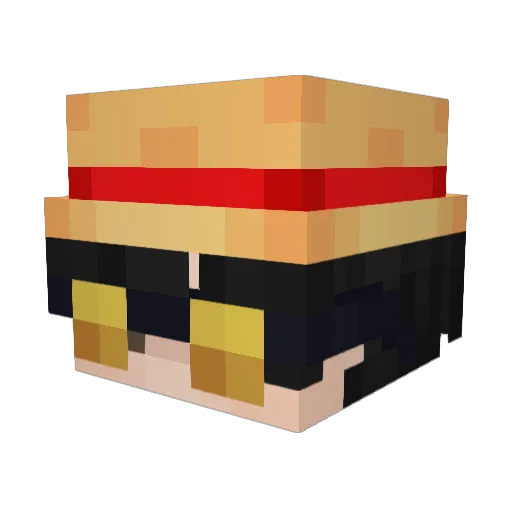 Mikuy0 Minecraft avatar head, 3D render