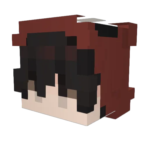 MikyHunter Minecraft avatar head, 3D render