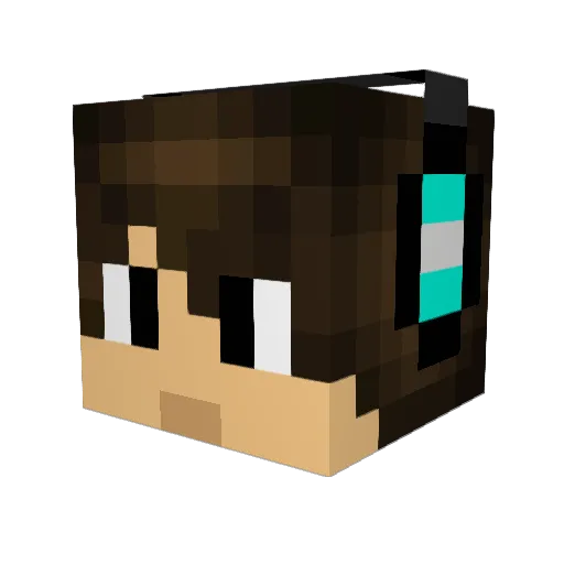 MikyPro_ Minecraft avatar head, 3D render