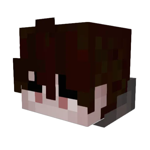MikyT_T Minecraft avatar head, 3D render
